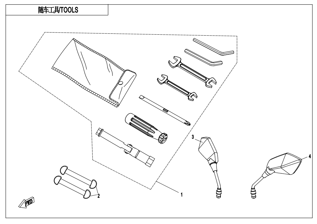 2017 CF MOTO CF250 TOOLS - F20 exploded diagram