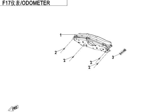 2015 CF MOTO CF650-6 ODOMETER - F17 exploded diagram