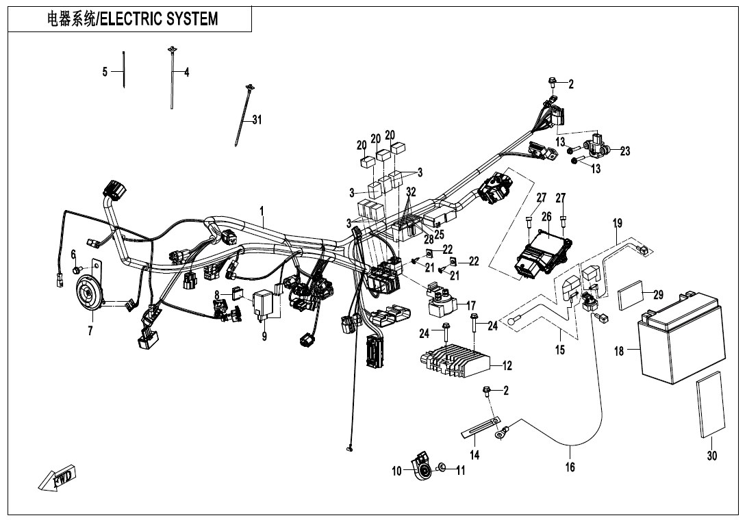 2021 CF MOTO CF650-8F ELECTRIC SYSTEM - F15