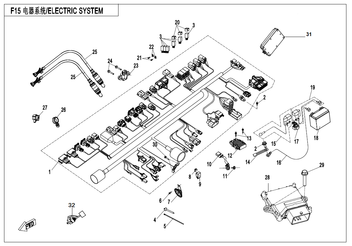 2022 CF MOTO CF650-7F ELECTRIC SYSTEM - F15