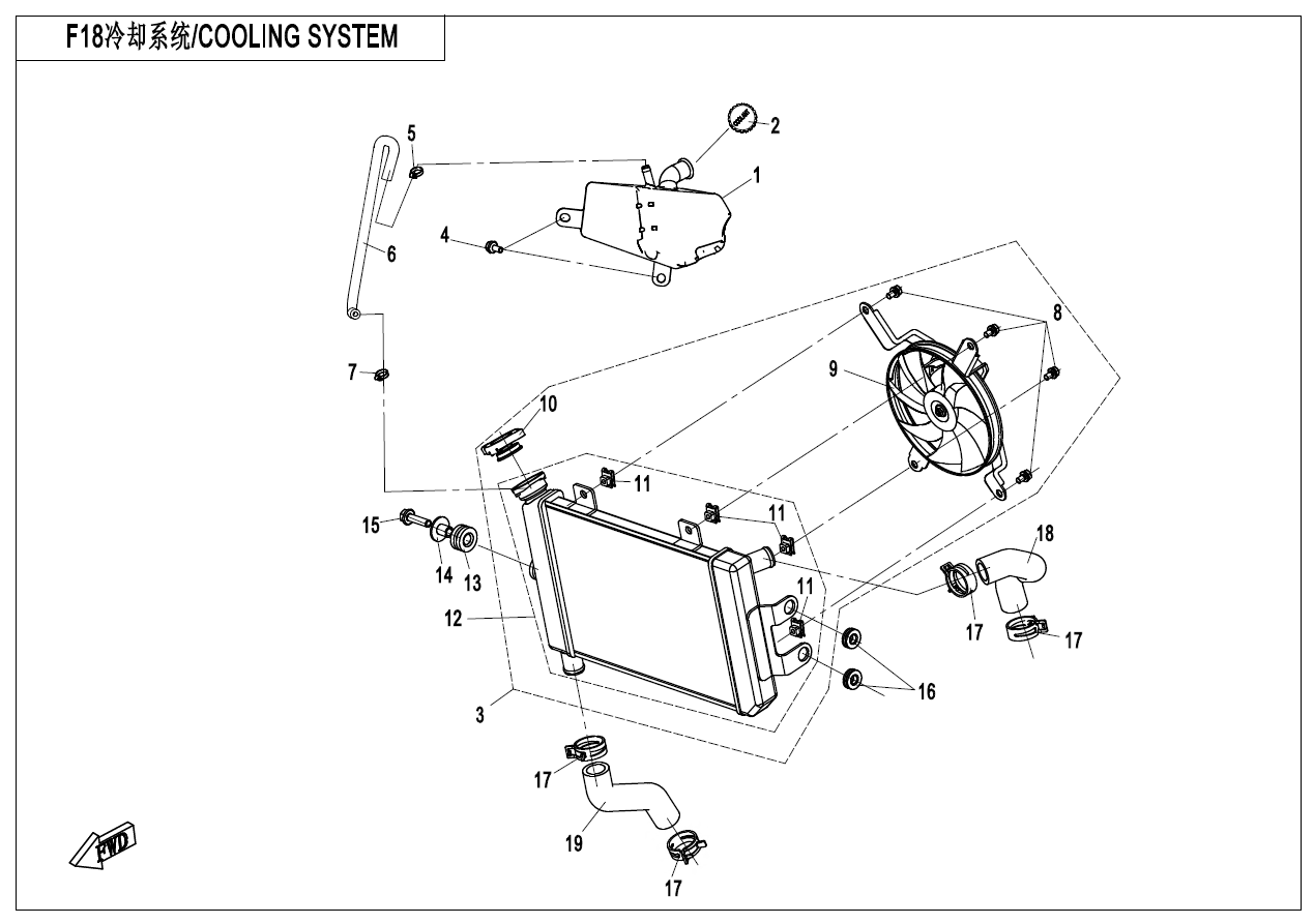 2022 CF MOTO CF650-7F COOLING SYSTEM - F18