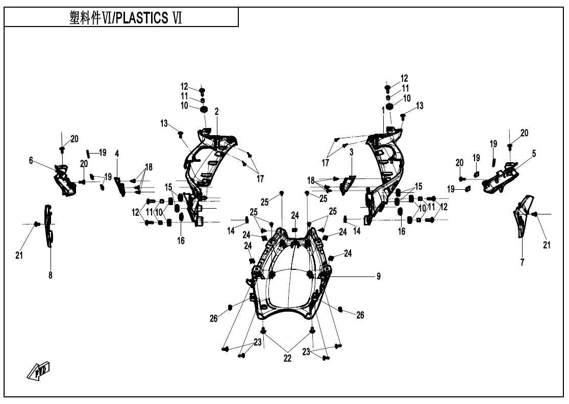 2023 CF MOTO CF800-7F PLASTICS6 - F04-6 exploded diagram