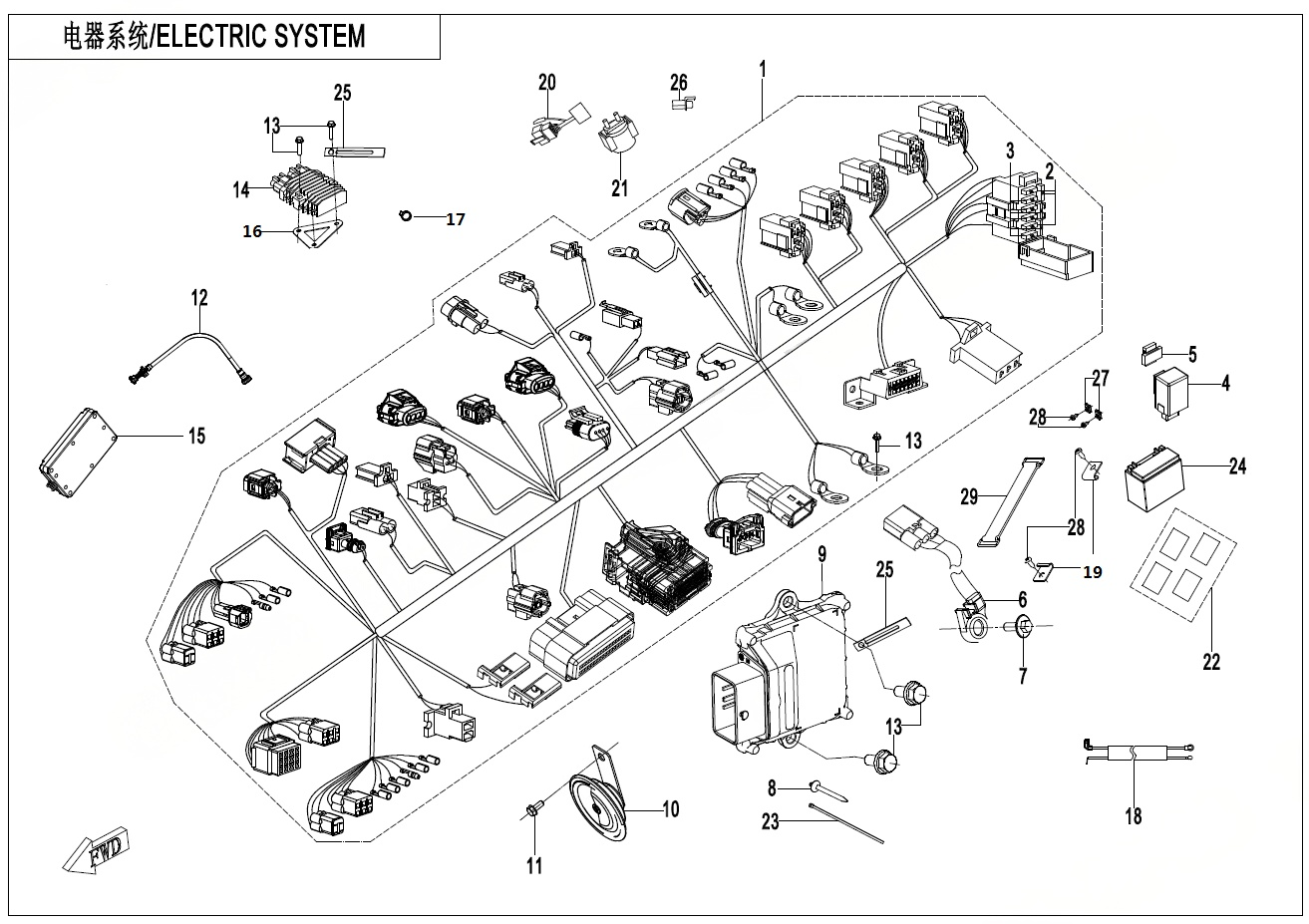 2025 CF MOTO CF300-BH ELECTRIC SYSTEM - F15