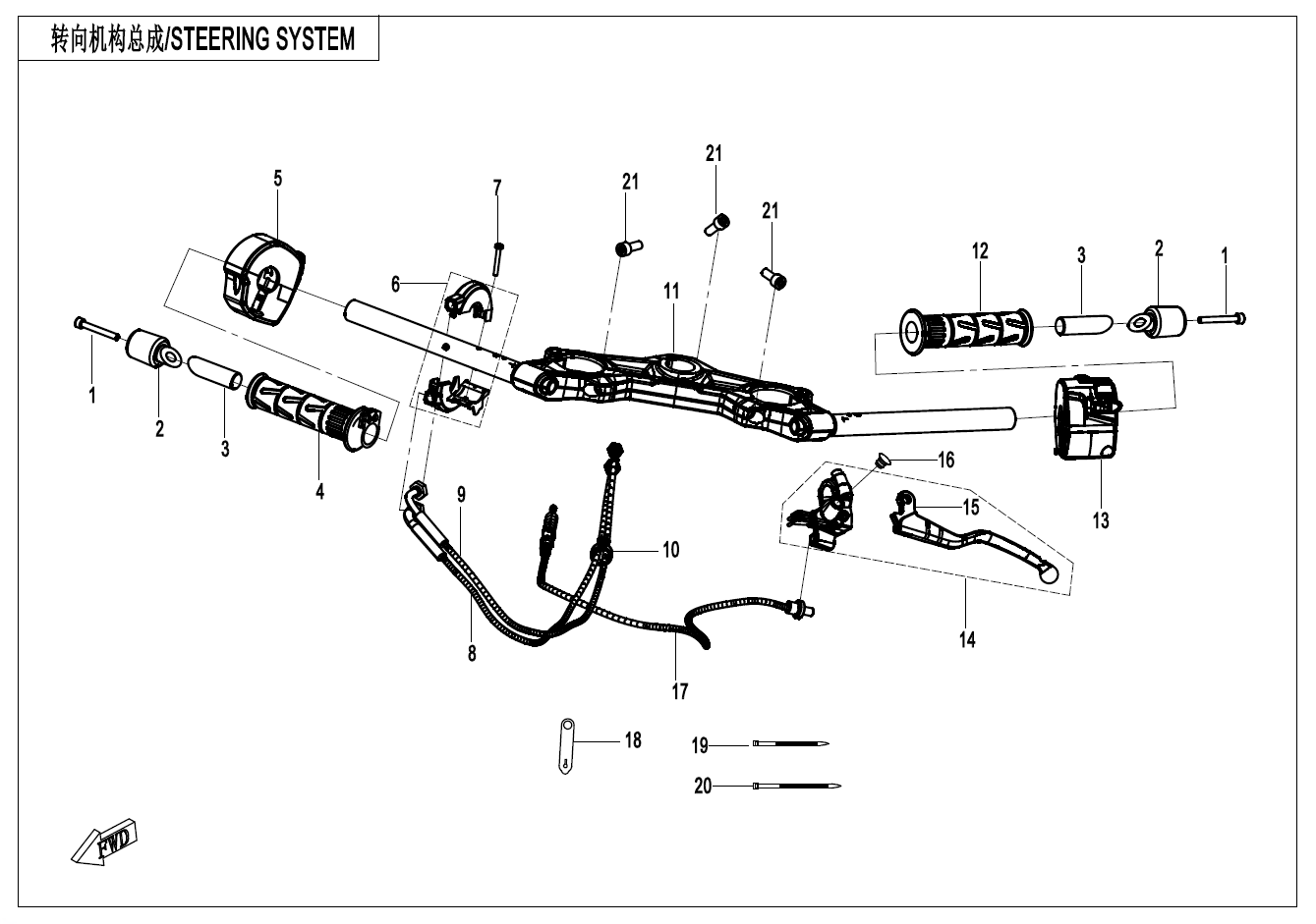 2025 CF MOTO CF300-5H STEERING SYSTEM - F10