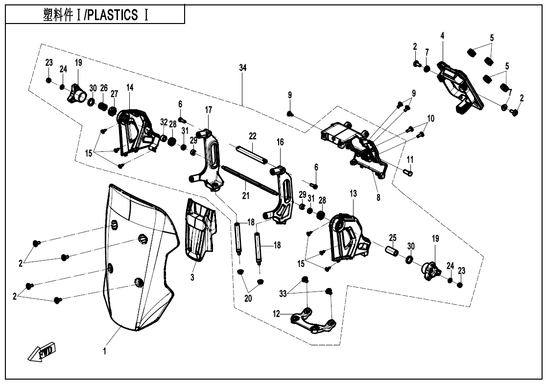 2025 CF MOTO CF800-11H PLASTICS 1 - F04-1