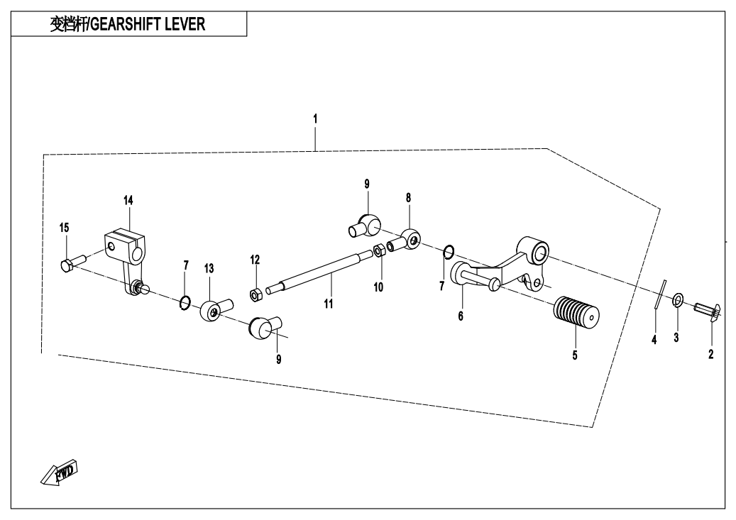 2020 CF MOTO CF250-A(EU4) GEARSHIFT LEVER - F03-2 exploded diagram