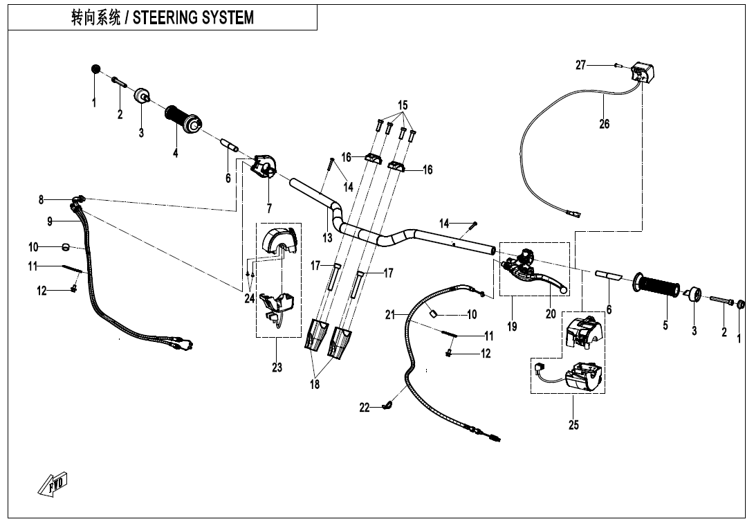 2026 CF MOTO CF400-8H STEERING SYSTEM - F10